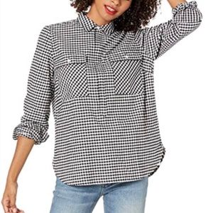 J.Crew Mercantile • Black & White Flannel Shirt